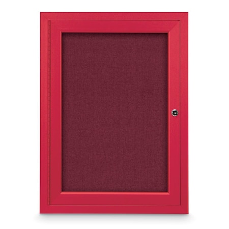 United Visual Products Slim Enclosed Corkboard, 11"x13-1/2", Black Alum Frame/Pearl UVEB1113-BLACK-PEARL